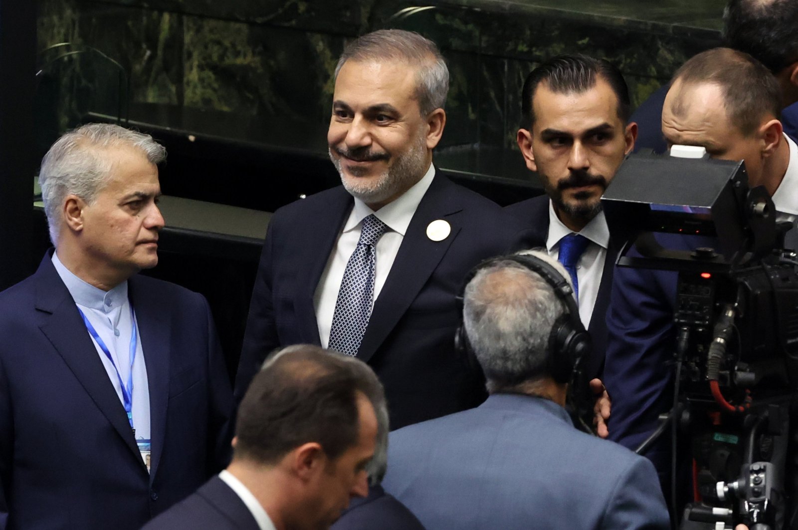 Foreign Minister Hakan Fidan arrives before the Iranian president-elect swearing-in ceremony, Tehran, Iran, July 30, 2024. (EPA Photo)