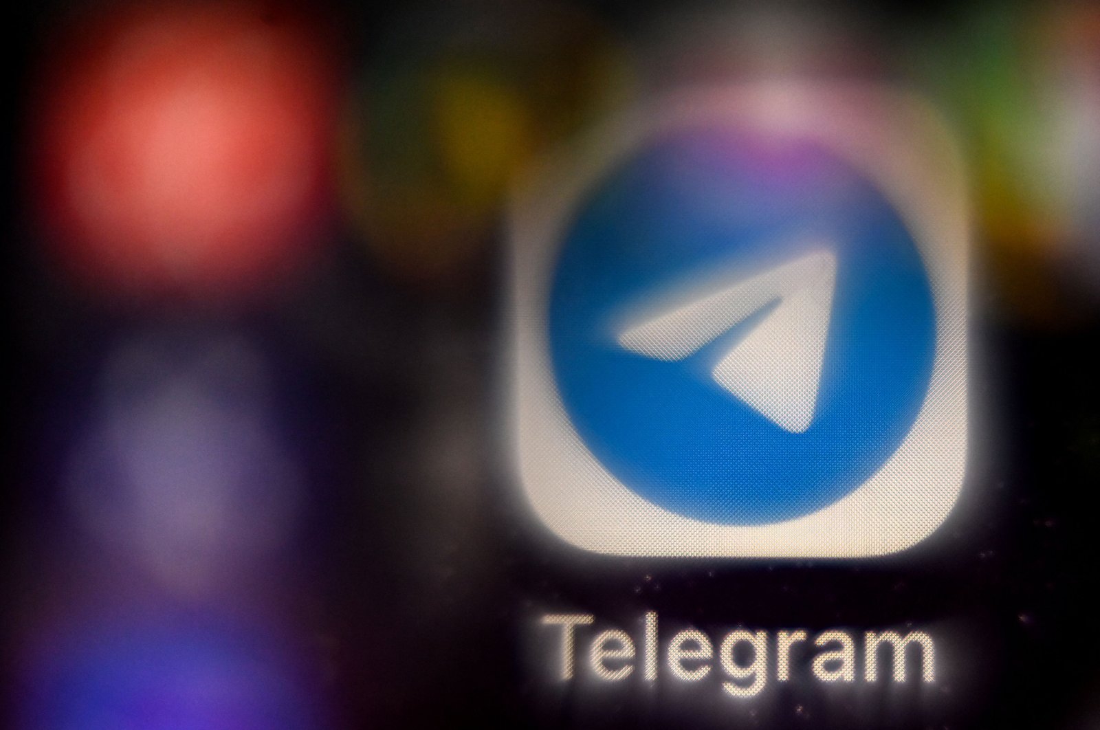 A picture shows the mobile messaging and call service Telegram logo on a smartphone screen, Moscow, Russia, Nov. 8, 2021. (AFP Photo)