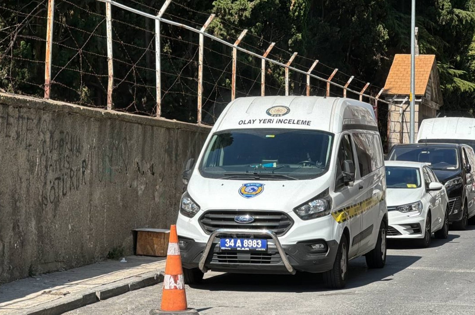 Istanbul Police investigate illegal digging at Feriköy Greek Orthodox Cemetery, Istanbul, Türkiye, Aug. 23, 2024. (AA Photo)