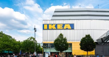 A shopping street with an Ikea store, Hamburg, Germany, July 19, 2024. (Reuters Photo)