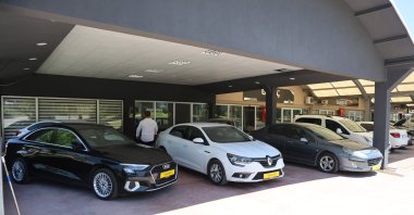 Cars for sale are seen in eastern Elazığ province, Türkiye, Aug. 7, 2024. (IHA Photo)