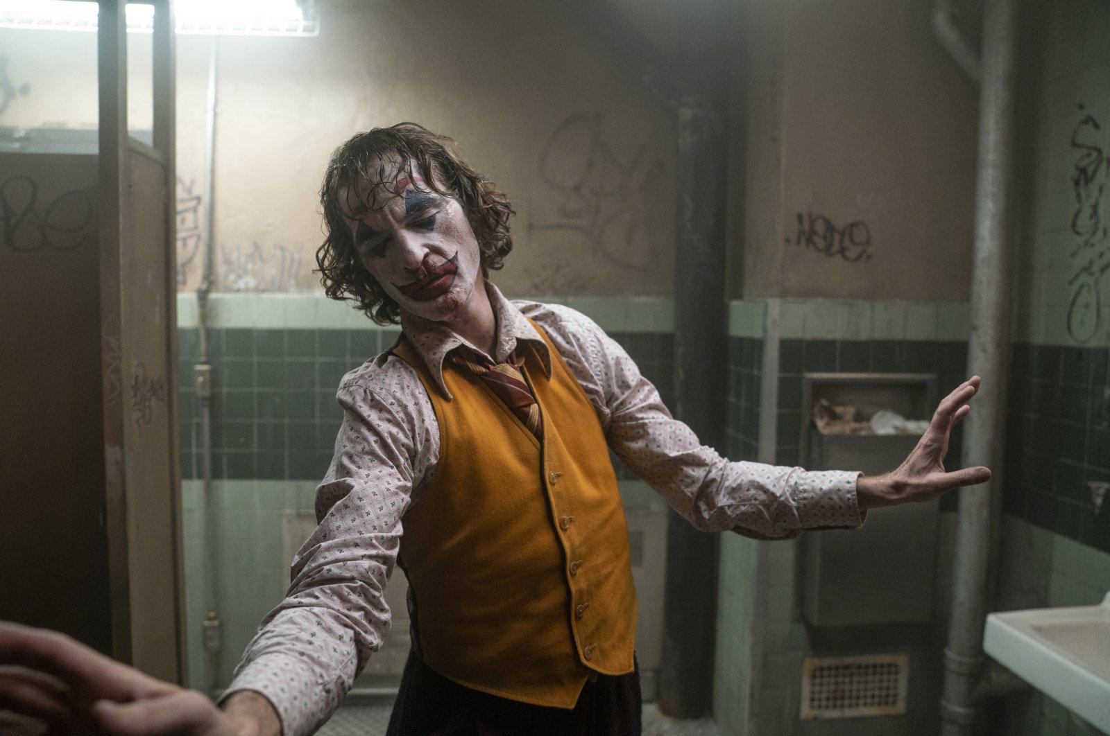 This image released by Warner Bros. Pictures shows Joaquin Phoenix in a scene from &quot;Joker.&quot; (AP Photo)