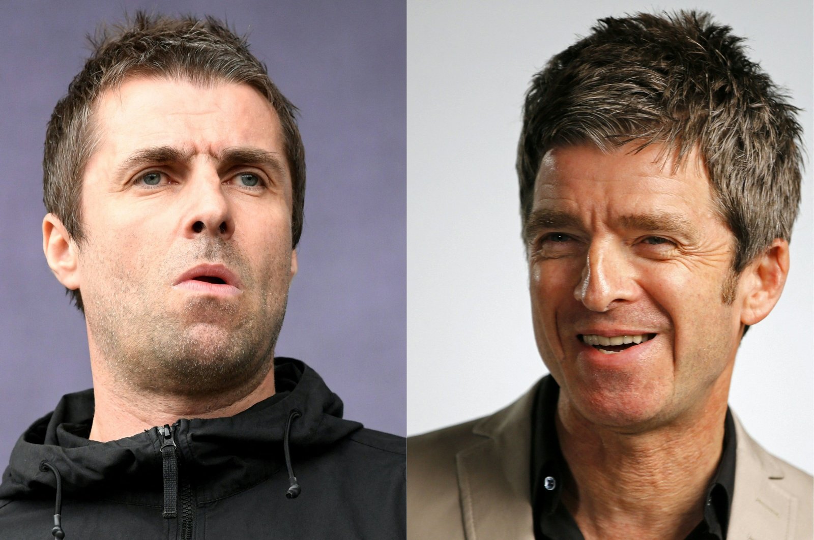 British singer Liam Gallagher (L) and Noel Gallagher, July 20, 2018. (AFP Photo)