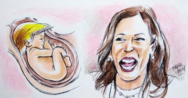 "It’s clear that the fate of a large nation with many internal and external problems being primarily influenced by abortion would not present a healthy image for that society or country." (Illustration by Erhan Yalvaç)