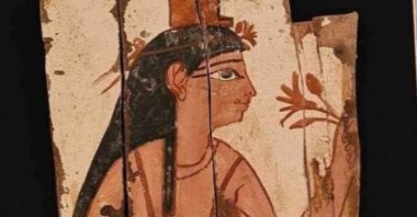 The items retrieved include a mummified head from the Hellenistic period, a ceramic funerary figurine dating to Egypt’s New Kingdom era (664-332 B.C.) and part of a wooden tomb bearing an inscription of the goddess Isis from 663-504 B.C., the Egyptian embassy in The Hague said in a statement. (The Netherlands Ministry of Culture)