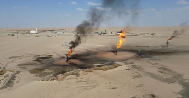 A general drone view shows the Nafoora oil field in Jakharrah, Libya, Aug. 27, 2024. (Reuters Photo)