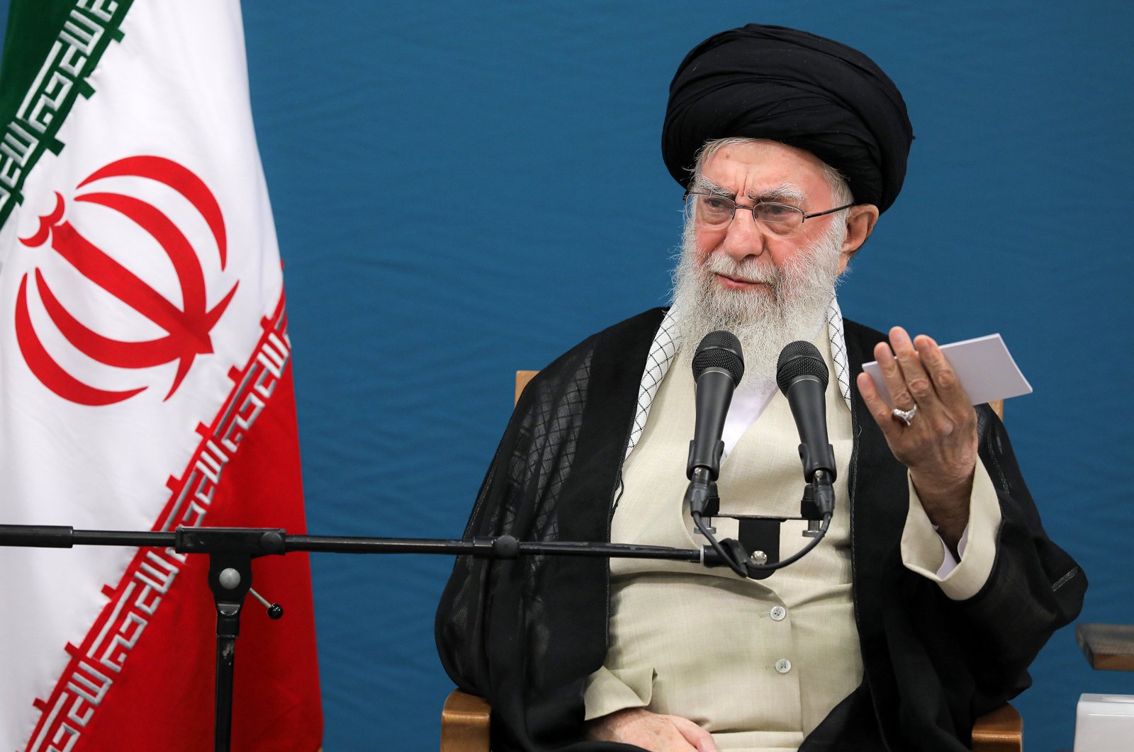 Iranian Supreme Leader Ayatollah Ali Khamenei speaks at a program, Tehran, Iran, Aug. 27, 2024. (AA Photo)