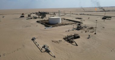 A general drone view shows the Nafoora oil field in Jakharrah, Libya, Aug. 27, 2024. (Reuters Photo)