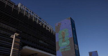 FIFA signage at MetLife Stadium in East Rutherford, New Jersey, U.S., Feb. 6, 2024. (Getty Images Photo)