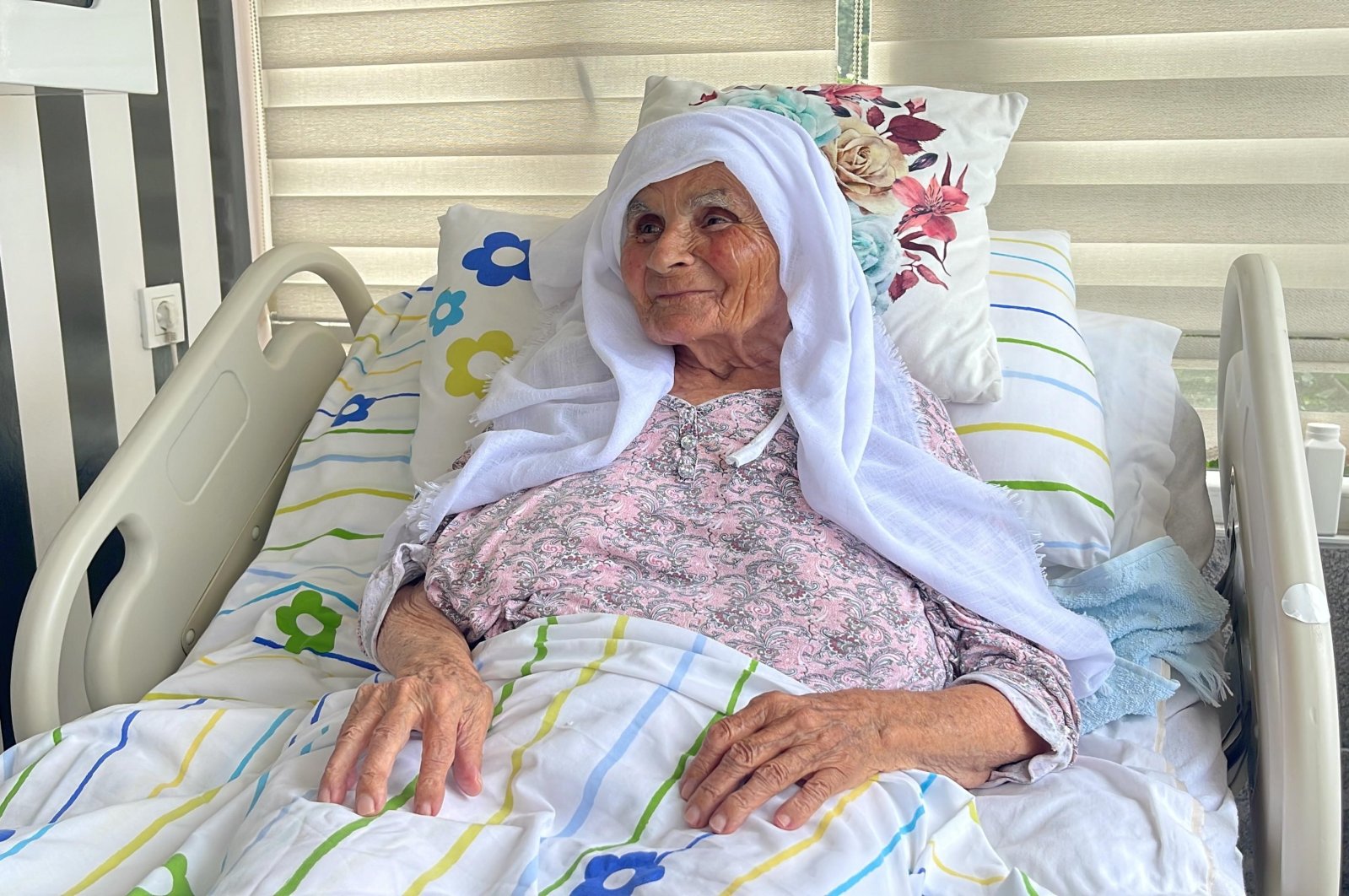 Gülten Saruhan, 108, lives in Rize, Türkiye, Sept. 1, 2024. (IHA Photo)