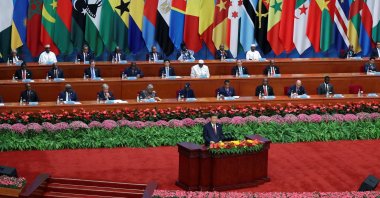 Chinese President Xi Jinping delivers his keynote speech at the opening ceremony of the ninth Forum on China-Africa Cooperation (FOCAC) Summit, at the Great Hall of the People in Beijing, China, Sept. 5, 2024. (Reuters Photo)