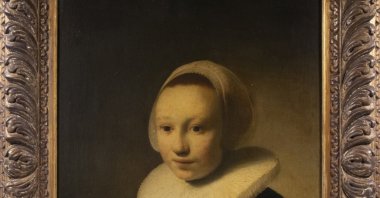 This undated photo shows a 17th-century painting, "Portrait of a Girl,” by the Dutch artist Rembrandt, which was sold at auction for $1.4 million, Thomaston, Maine, Aug. 24, 2024. (AP Photo)