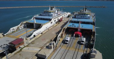 Türkiye&#039;s largest ferries were used for the earthquake drill in Bitlis, Türkiye, Sept. 5, 2024. (IHA Photo)
