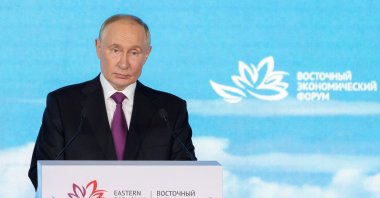 Russian President Vladimir Putin delivers a speech during a plenary session of the Eastern Economic Forum, Vladivostok, Russia, Sept. 5, 2024. (Reuters Photo)