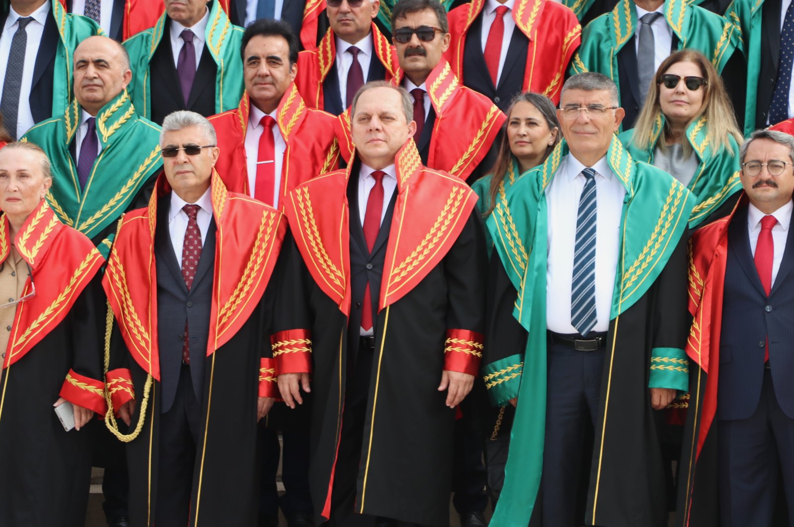 Ömer Kerkez, president of the Court of Cassation, is seen with judicial representatives in Anıtkabir, Ankara, Türkiye, Sept. 2, 2024 (DHA Photo)