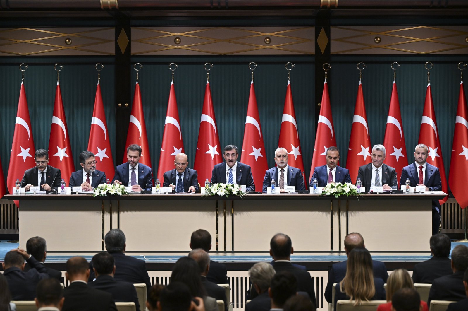 Ministers and other officials attend the medium-term program presentation, Ankara, Türkiye, Sept. 5, 2024. (AA Photo)