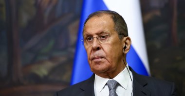 Russian Foreign Minister Sergei Lavrov attends a press conference with Senegalese Foreign Minister Yassine Fall, Moscow, Russia, Aug. 29, 2024. (EPA Photo)