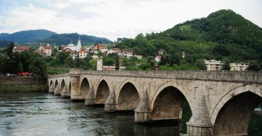 The Mehmed Pasha Sokolovic Bridge was designed by Mimar Sinan and built by his craftsmen in the 16th century, Bosnia- Herzegovina, July 3, 2019. (Getty Images)