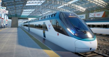 This illustration photo shows what is expected to be Türkiye&#039;s first domestically produced high-speed train, Sept. 6, 2024. (Courtesy of Transportation and Infrastructure Ministry)