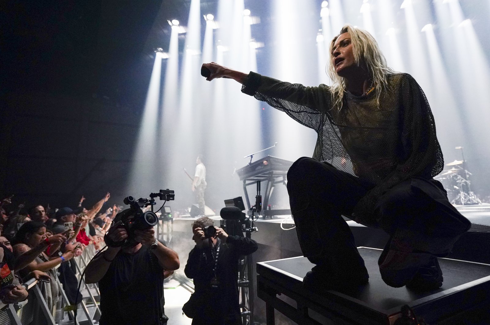 Emily Armstrong of Linkin Park performs in Los Angeles, U.S., Sept. 5, 2024. (AP Photo)