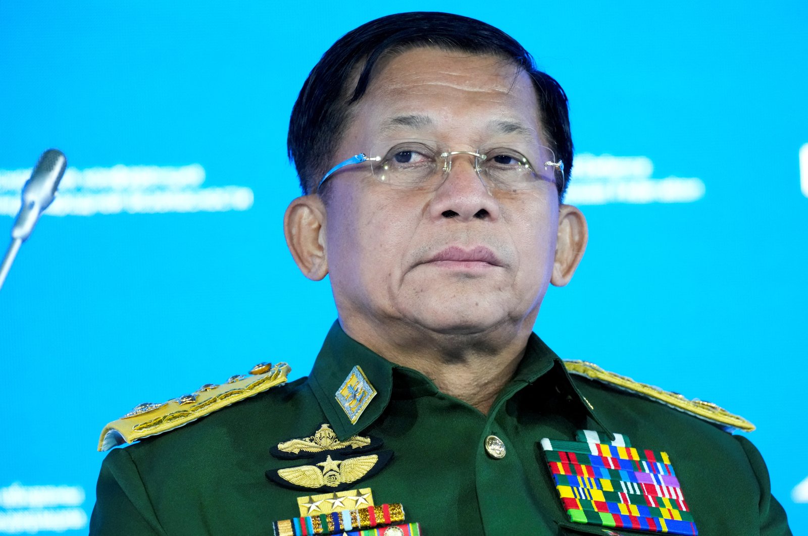 Commander-in-Chief of Myanmar&#039;s armed forces, Senior General Min Aung Hlaing attends the IX Moscow Conference on International Security, Moscow, Russia, June 23, 2021. (Reuters Photo)