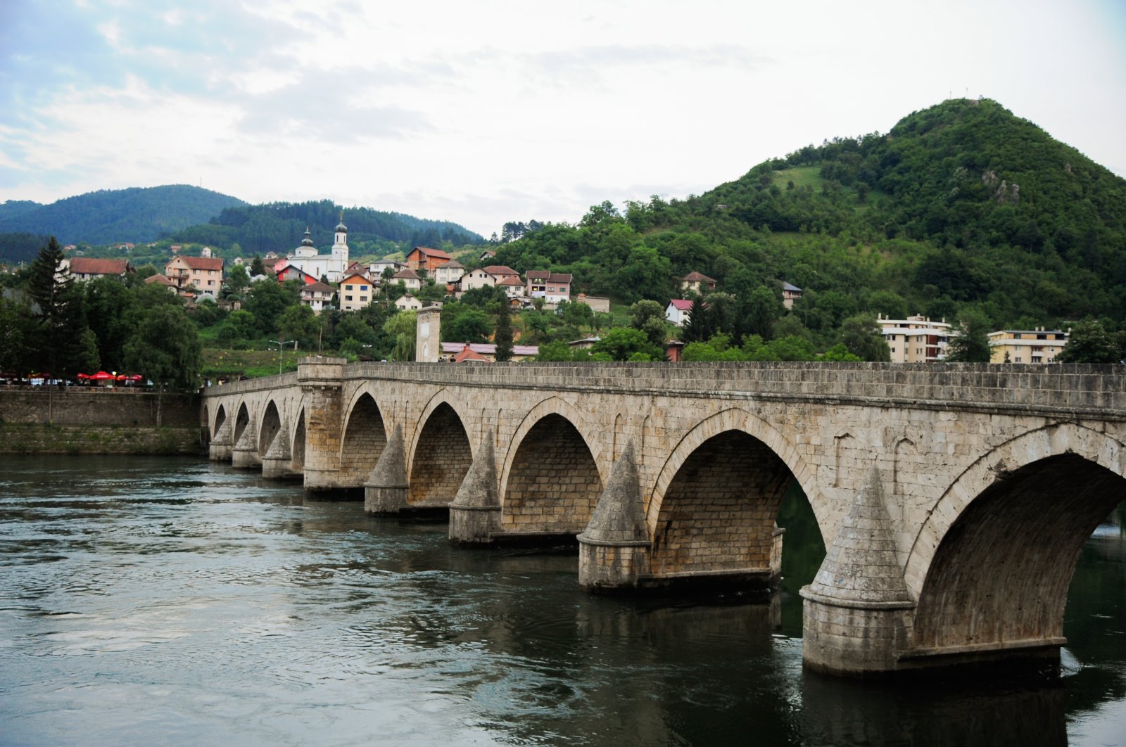 The Mehmed Pasha Sokolovic Bridge was designed by Mimar Sinan and built by his craftsmen in the 16th century, Bosnia- Herzegovina, July 3, 2019. (Getty Images)