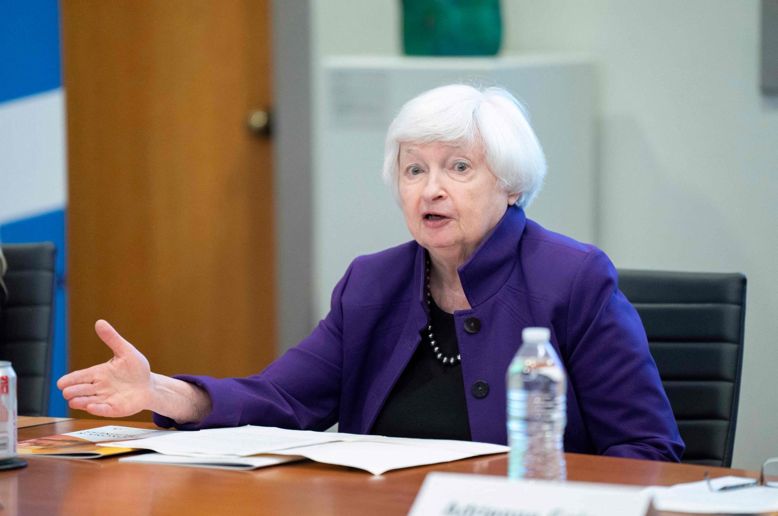 U.S. Treasury Secretary Janet Yellen speaks at the Greater Raleigh Chamber of Commerce, in Raleigh, North Carolina, U.S., Sept. 5, 2024. (AFP Photo)