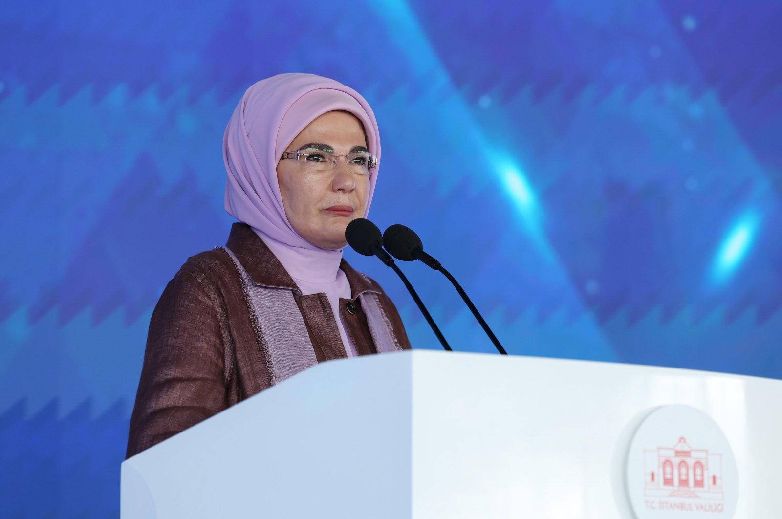 First lady Emine Erdoğan attends the Istanbul Children’s Foundation foster family festival, Istanbul, Türkiye, Sept. 6, 2024. (AA Photo)