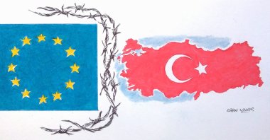 "As a longstanding candidate member, Türkiye is a crucial interlocutor to the EU since its diplomatic activism entangles many dossiers concerning Brussels. However, a new page needs to be written in order to resume a constructive spirit among the parts, overall in a time of many regional challenges and risky factors." (Illustration by Erhan Yalvaç)