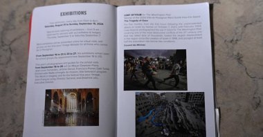 Palestinian photographer Loay Ayyoub won the top prize at the Visa pour l'image festival, Perpignan, France, Sept. 8, 2024. (AA Photo)