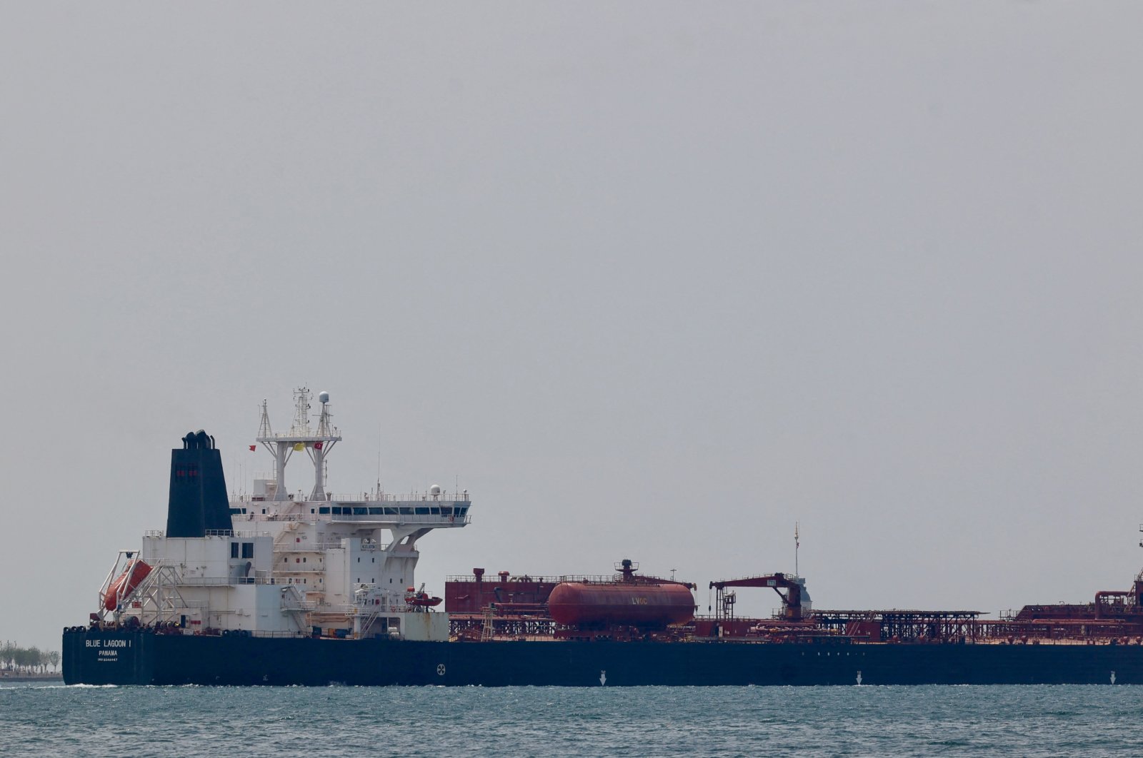 Panama-flagged oil tanker Blue Lagoon I transits the Bosporus in Istanbul, Türkiye, June 14, 2024. (Reuters Photo)