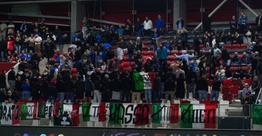 Fans of Italy before the UEFA Nations League 2024/25 League A Group A2 match between Israel and Italy at Bozsik Arena Stadium, Budapest, Hungary, Sept. 9, 2024. (Getty Images Photo)