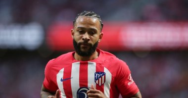 Memphis Depay looks on during the La Liga match between Atletico Madrid and Osasuna at Civitas Metropolitano Stadium, Madrid, Spain, May 19, 2024. (Getty Images Photo)
