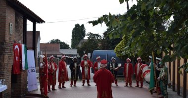 During the Kanuni-Zrinyi Commemoration Days, a traditional dance show is being performed, Zigetvar, Hungary, Sept. 9, 2024. (AA Photo) 