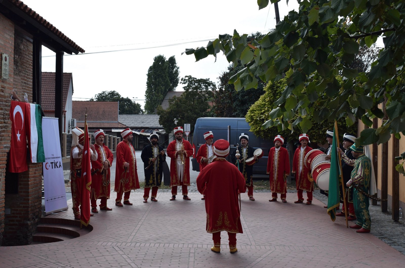 During the Kanuni-Zrinyi Commemoration Days, a traditional dance show is being performed, Zigetvar, Hungary, Sept. 9, 2024. (AA Photo) 