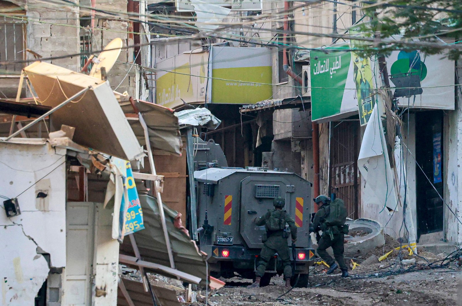 Israeli army soldiers violently raid the Tulkarem camp in the occupied West Bank, Sept.10, 2024 (AFP Photo)