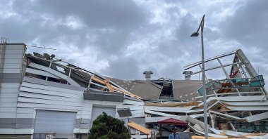 A general view of a factory belonging to LG Electronics that collapsed following the impact of Typhoon Yagi, Trang Due Industrial Zone, Hai Phong City, Vietnam, Sept. 9, 2024. (Reuters Photo)