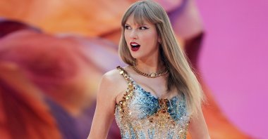 Taylor Swift performs at Wembley Stadium as part of her Eras Tour in London, U.K., June 21, 2024. (AP Photo)
