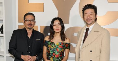 Hiroyuki Sanada (L), Anna Sawai and Tadanobu Asano (R) attend FX&#039;s &quot;Shogun&quot; FYC event during Disney FYC Fest in Los Angeles, California, U.S., June 11, 2024. (Getty Images)