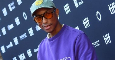 Singer Pharrell Williams attends the international premiere of &quot;Piece By Piece&quot; at the Princess of Wales Theater during the Toronto International Film Festival (TIFF), Toronto, Canada, Sept. 10, 2024. (AFP Photo)
