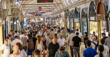 Visitors walk at the historical Grand Bazaar in Istanbul, Türkiye, July 9, 2024. (AFP Photo)