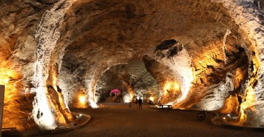 Salt Mountain one of eastern Anatolia’s largest salt reserves, will host a book, culture and children’s festival in Iğdır, Türkiye, Sept. 8, 2024. (AA Photo)