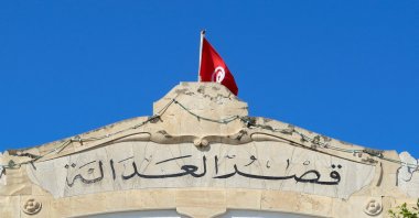  A Tunisian flag flutters atop the Palace of Justice building in Tunis, Tunisia May 13, 2024. (Reuters File Photo)