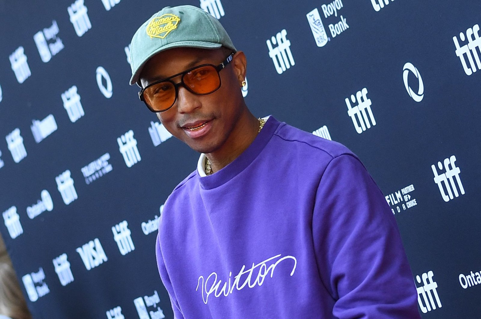 Singer Pharrell Williams attends the international premiere of &quot;Piece By Piece&quot; at the Princess of Wales Theater during the Toronto International Film Festival (TIFF), Toronto, Canada, Sept. 10, 2024. (AFP Photo)