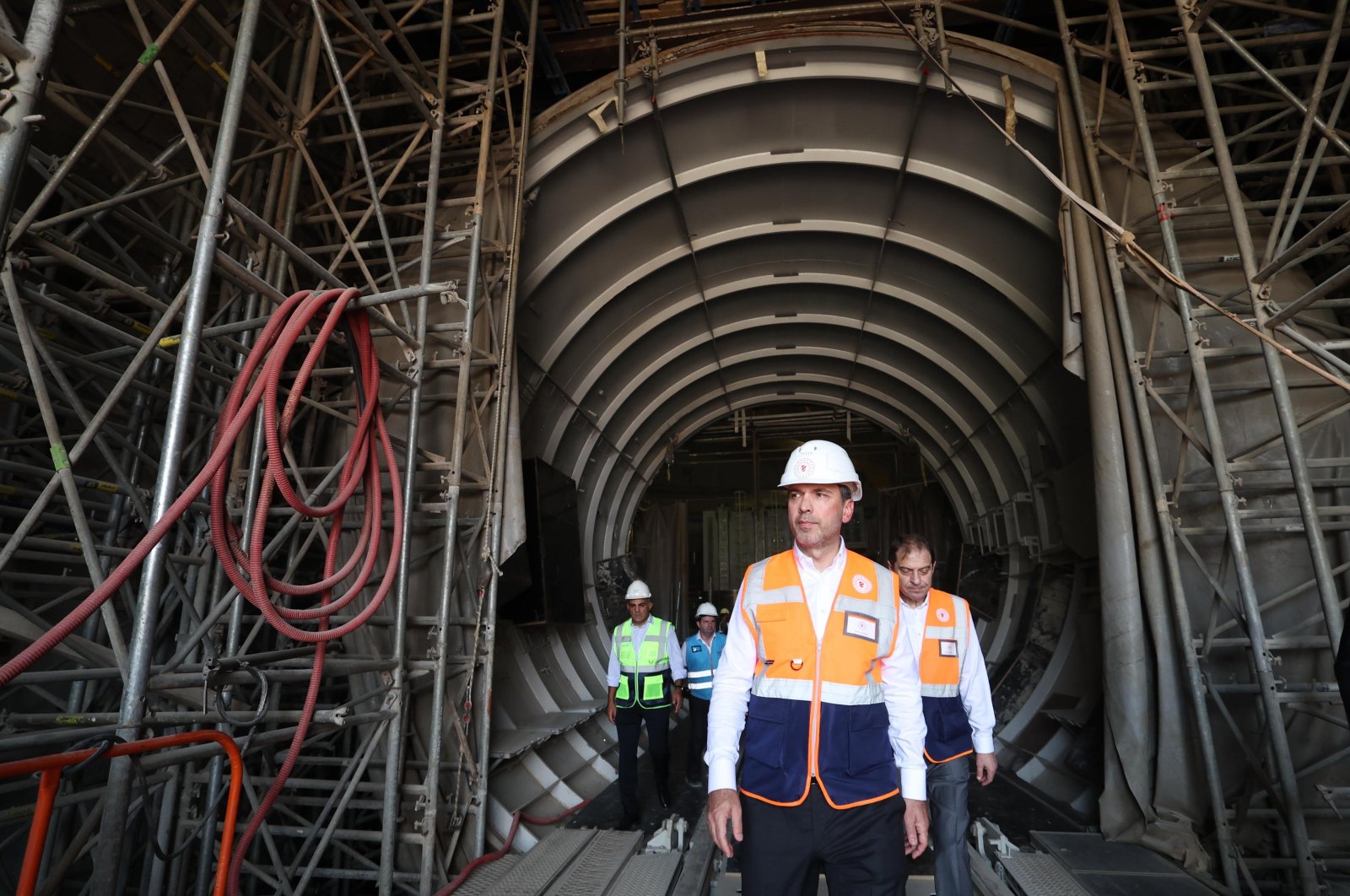 Energy and Natural Resources Minister Alparslan Bayraktar, scientists and officers inspect Akkuyu Nuclear Power Plant, Mersin, Türkiye, Sept. 8, 2024. (Courtesy of the Ministry of Energy and Natural Resources)