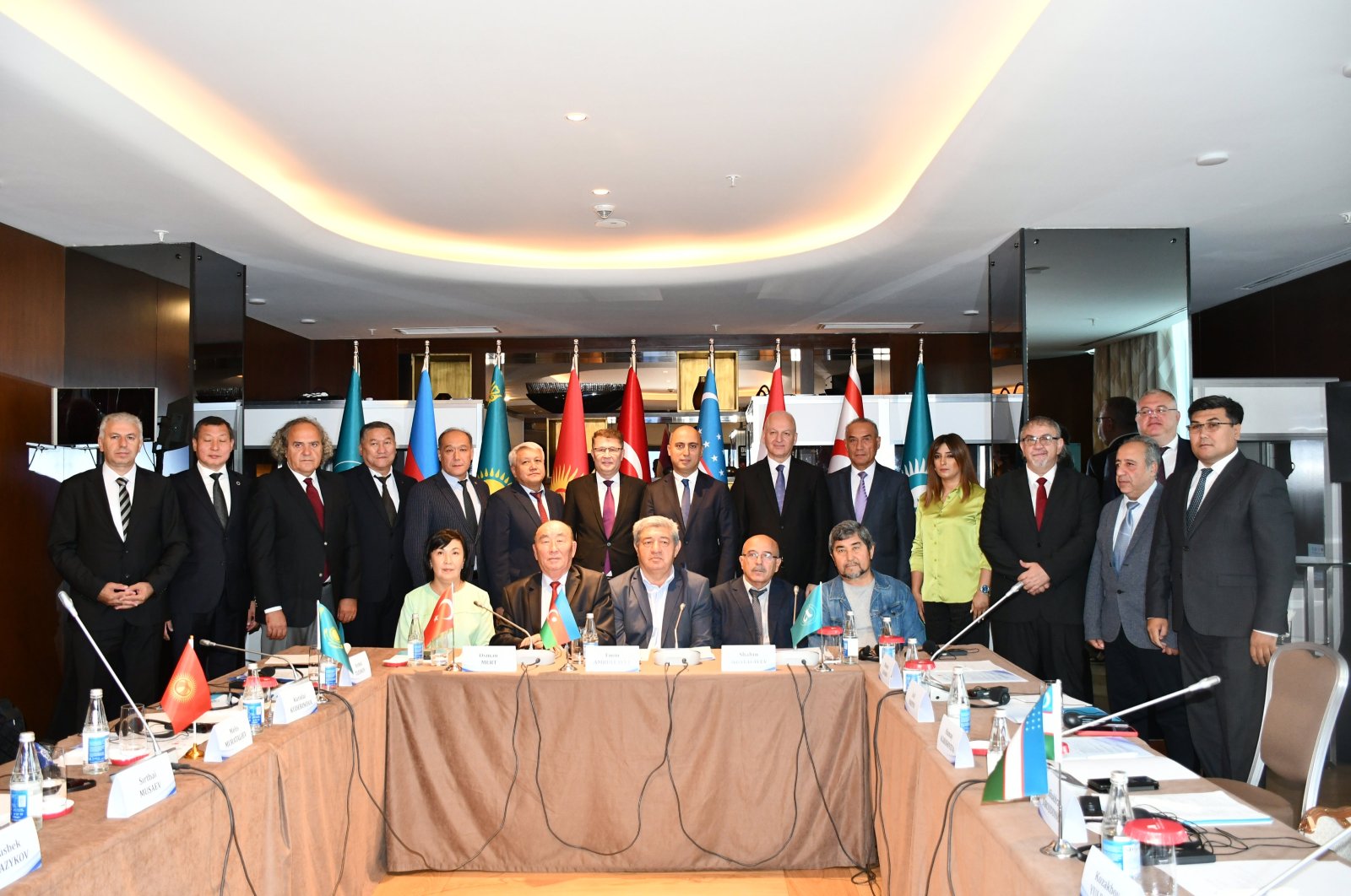 The Turkish Academy members meet for the Common Turkic Alphabet Commission, Baku, Azerbaijan, Sept. 11, 2024. (AA Photo)