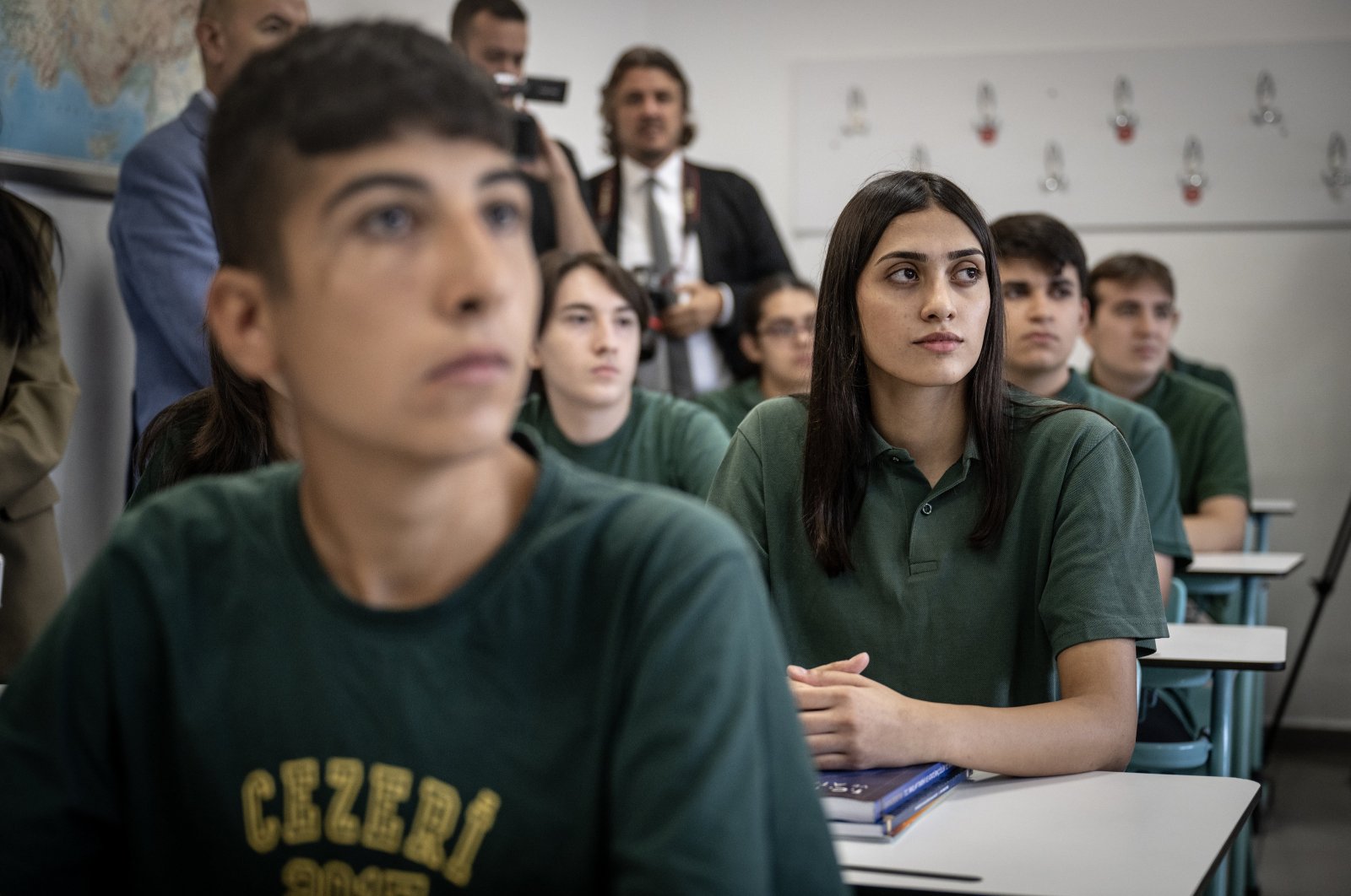 Students at Cezeri Green Technology Vocational and Technical Anatolian High School, Ankara, Türkiye, Sept. 9, 2024. (AA Photo)