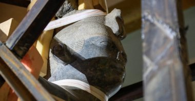 A view of the seventh century B.C. King Taharqa of the 25th Kushite Empire dynasty, Khartoum, Sudan, Jan. 14, 2023. (AFP Photo)