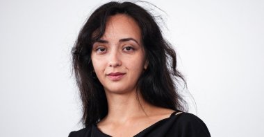 Director Anastasia Trofimova poses during a photocall for the documentary "Russians at War," out of competition, at the 81st Venice Film Festival, Venice, Italy, Sept. 5, 2024. (Reuters Photo)