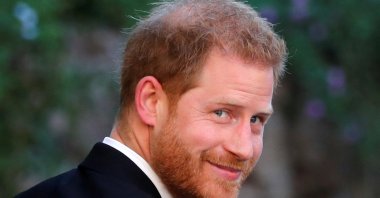 Britain's Prince Harry, Duke of Sussex, arrives to attend the wedding of fashion designer Misha Nonoo at Villa Aurelia, Rome, Italy, Sept. 20, 2019. (Reuters Photo)